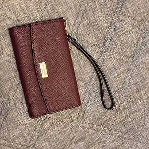 Kate Spade Burgundy Wristlet Clutch